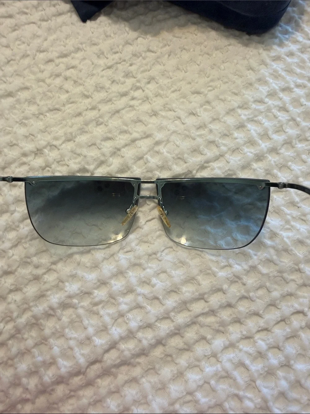 Gucci Rimless Sunglasses with Blue Gradient Lenses